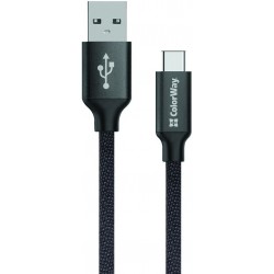 Кабель USB <-> USB 3.1 Type C, ColorWay, Black, 1 м (CW-CBUC003-BK) Кабель USB <-> USB 3.1 Type C, ColorWay, Black, 1 м (CW-CBUC003-BK)